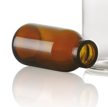 250 ml infuusflacon, amber, type 3 geblazen glas